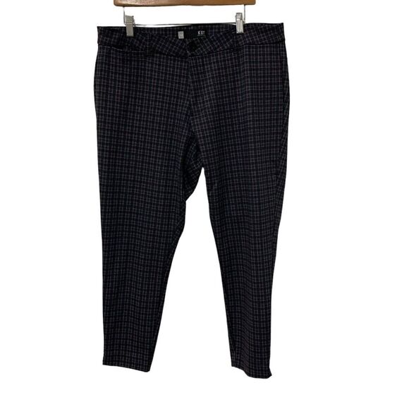 Kut from the Kloth | Plaid Pants Elizabeth Ankle Straight Leg Trouser- Size 14 W - Picture 1 of 8